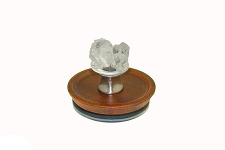 Gemstone DCQP-L-15: Acacia Wooden Lid with Double Quartz Crystal Handle