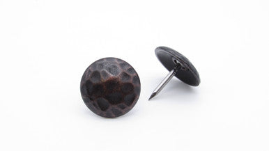 Buck Snort CV00742-6300-4P: 1" Round Hammered Clavos (4-pack) - Oil Rubbed Bronze