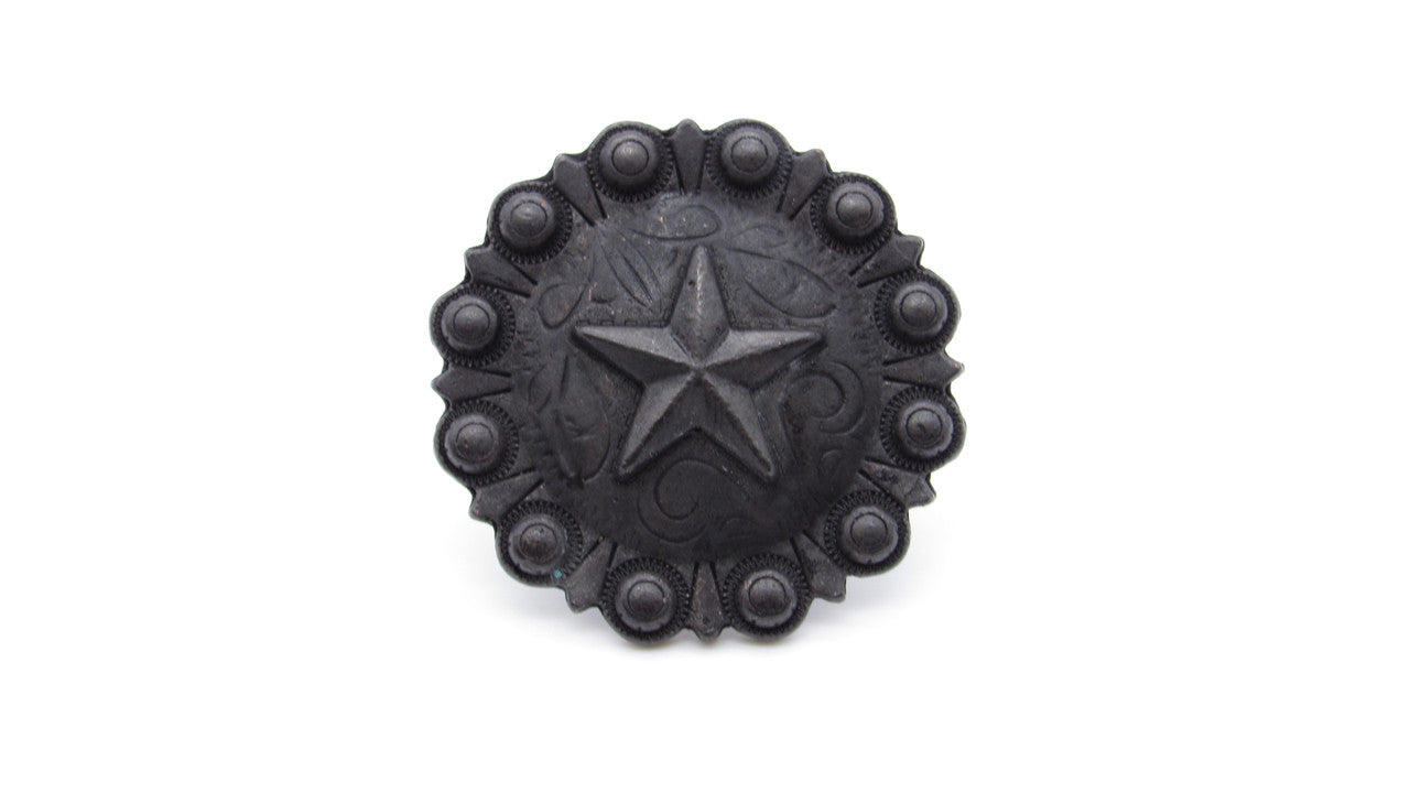 Buck Snort CV01142-2700-4P: 1-1/2" Star Clavos (4-pack) - Oxidized Black
