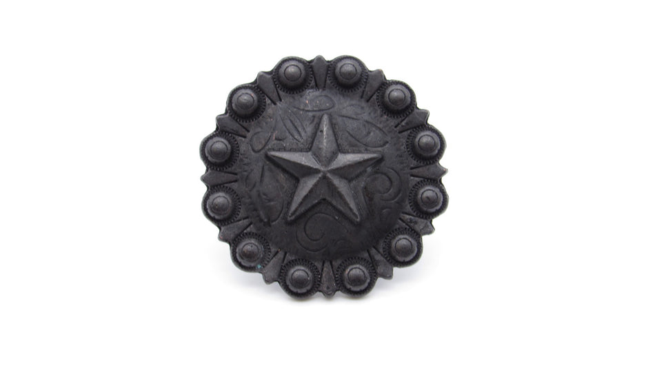 Buck Snort CV01142-2700-4P: 1-1/2" Star Clavos (4-pack) - Oxidized Black