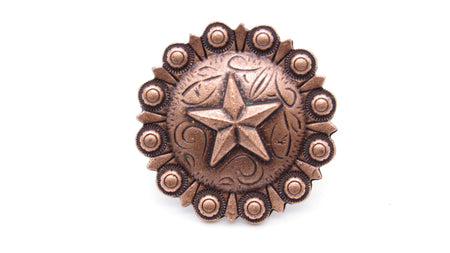 Buck Snort CV01142-2800-8P: 1-1/2" Star Clavos (8-pack) - Oxidized Copper