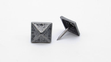 Buck Snort CV08375-5100-4P: 3/4" Square Pyramid Clavos (4-pack) - Oxidized Pewter