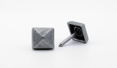 Buck Snort CV08388-5100-4P: 5/8" Square Clavos (4-pack) - Oxidized Pewter