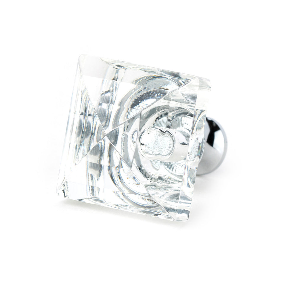 Cal Crystal M995: 1-1/4" Square Cabinet Knob - Clear Crystal