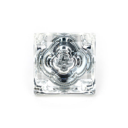 Cal Crystal M995: 1-1/4" Square Cabinet Knob - Clear Crystal