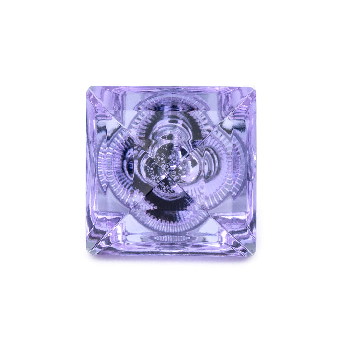 Cal Crystal M995-LAVENDER: 1-1/4" Square Cabinet Knob - Lavender Crystal