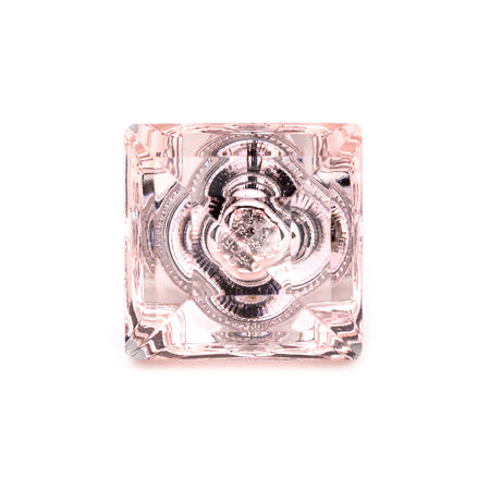 Cal Crystal M995-PINK: 1-1/4" Square Cabinet Knob - Pink Crystal