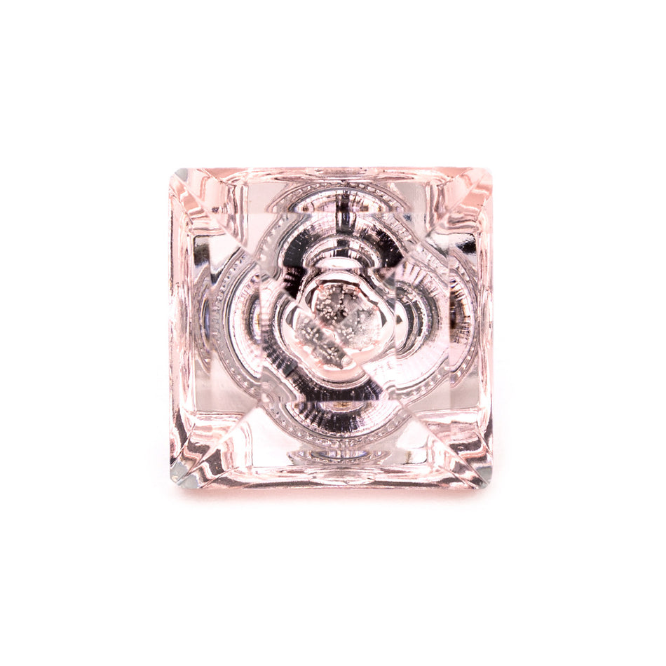Cal Crystal M995-PINK: 1-1/4" Square Cabinet Knob - Pink Crystal