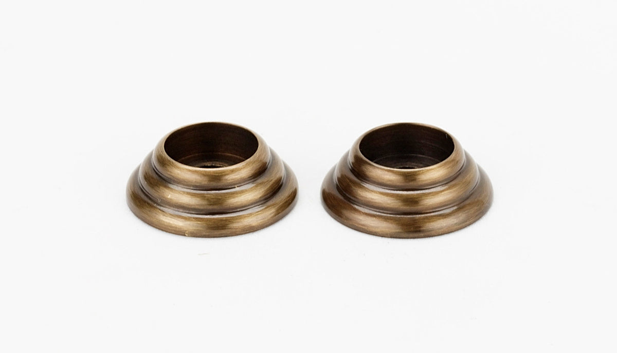 Alno D111-AE: Rosettes for D110 Appliance Pull (pair) - Antique English