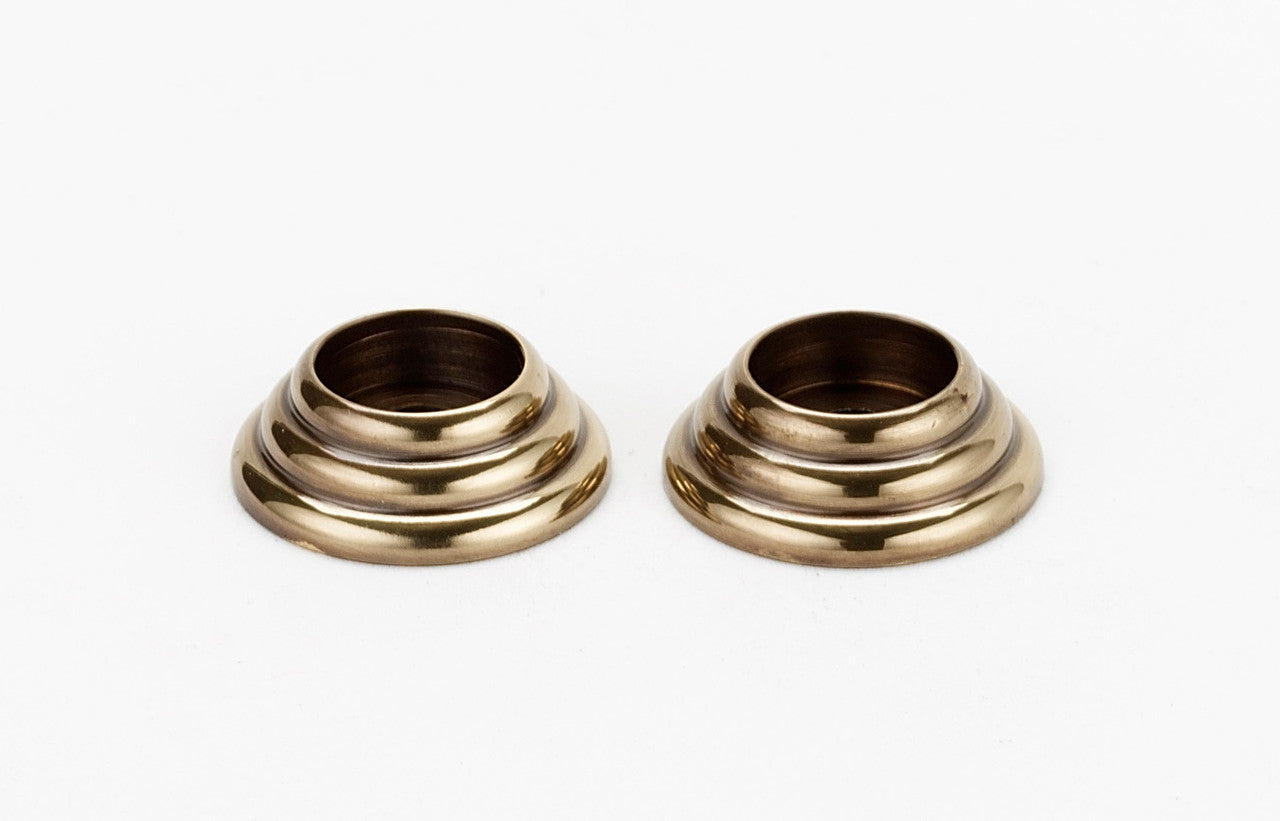 Alno D111-PA: Rosettes for D110 Appliance Pull (pair) - Polished Antique