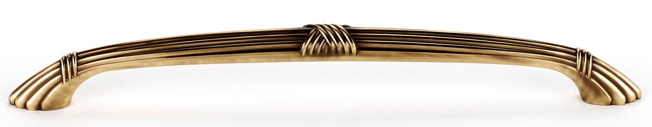 Alno D112-18-PA: 18" cc Ribbon & Reed Appliance Pull - Polished Antique