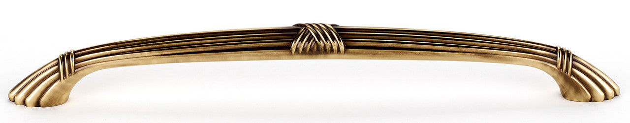 Alno D112-AP-PA: 10" cc Ribbon & Reed Appliance Pull - Polished Antique