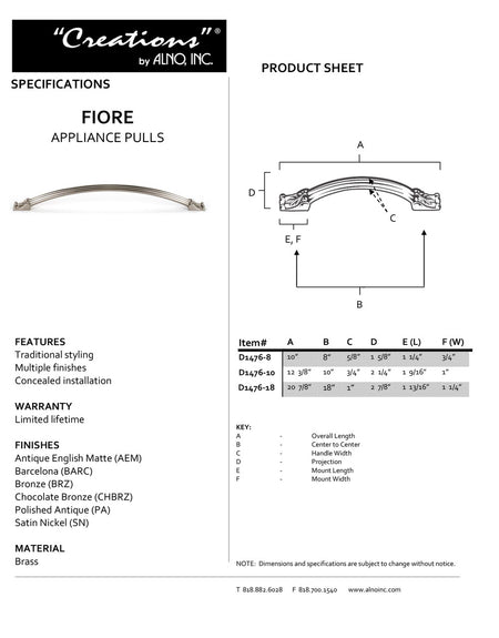 Specificaton Sheet