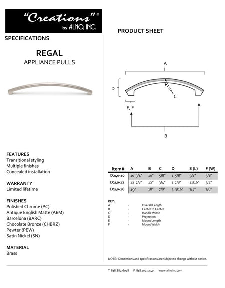 Specificaton Sheet