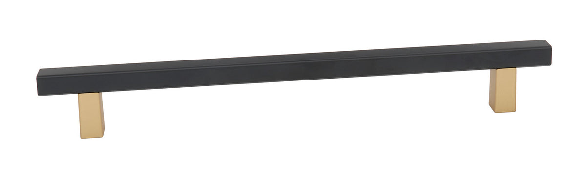 Alno D2805-12-CHP/MB: 12" cc Quadrato Smooth Bar Appliance Pull - Champagne/Matte Black