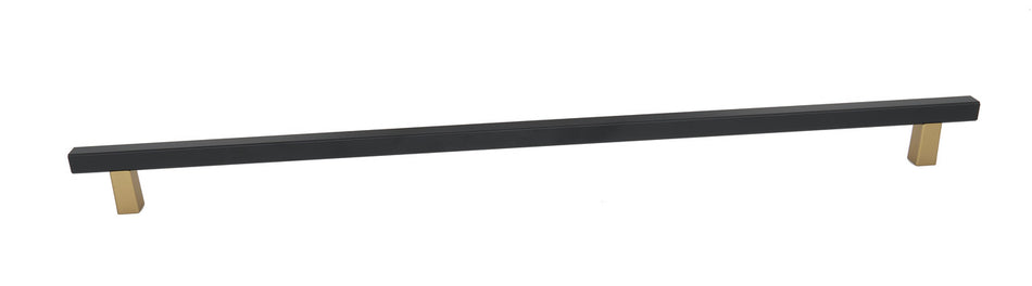 Alno D2805-24-CHP/MB: 24" cc  Quadrato Smooth Bar Appliance Pull - Champagne/Matte Black