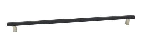 Alno D2805-24-MN/MB: 24" cc  Quadrato Smooth Bar Appliance Pull - Matte Nickel/Matte Black
