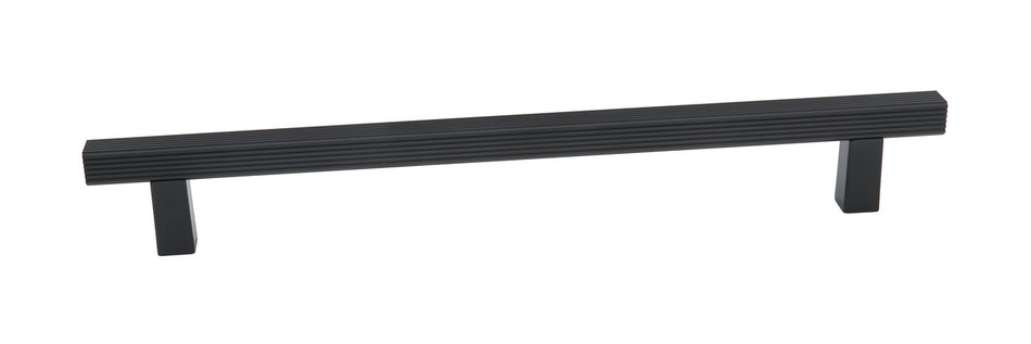 Alno D2905-12-MB: 12" cc Quadrato Grooved Bar Appliance Pull - Matte Black