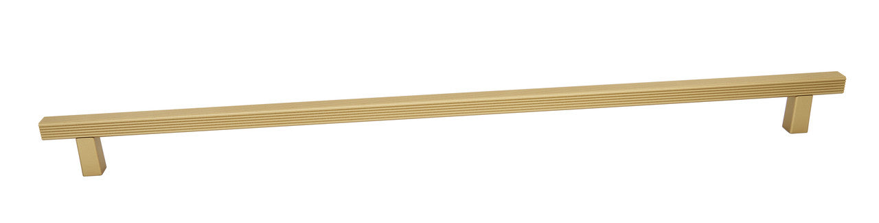 Alno D2905-24-CHP: 24" cc  Quadrato Grooved Bar Appliance Pull - Champagne
