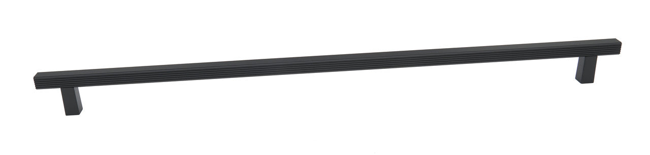 Alno D2905-24-MB: 24" cc  Quadrato Grooved Bar Appliance Pull - Matte Black