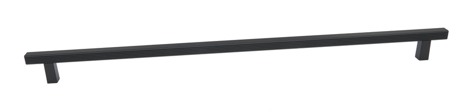 Alno D2905-24-MB: 24" cc  Quadrato Grooved Bar Appliance Pull - Matte Black