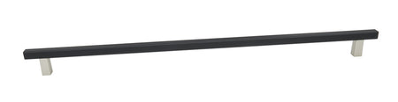 Alno D2905-24-MN/MB: 24" cc  Quadrato Grooved Bar Appliance Pull - Matte Nickel/Matte Black