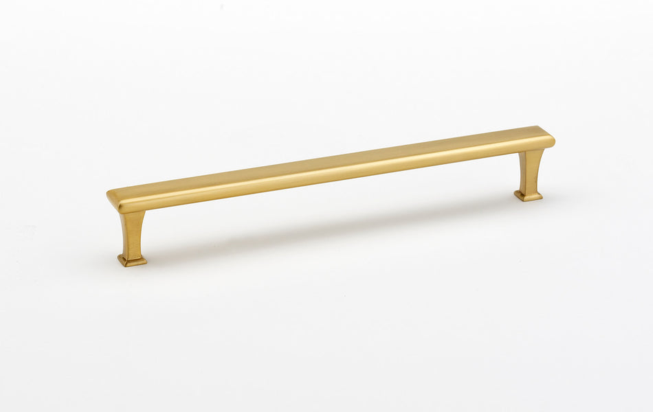Alno D310-12-SB: 12" cc Manhattan Appliance Pull - Satin Brass