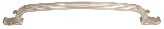 Alno D3650-12-SN: 12" cc Ornate Appliance Pull - Satin Nickel