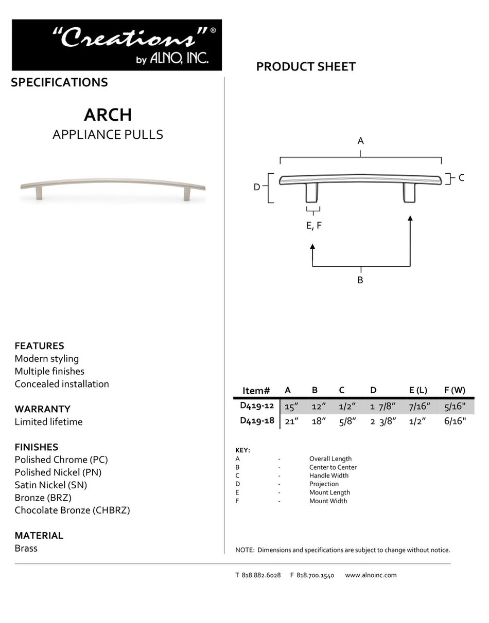 Specificaton Sheet
