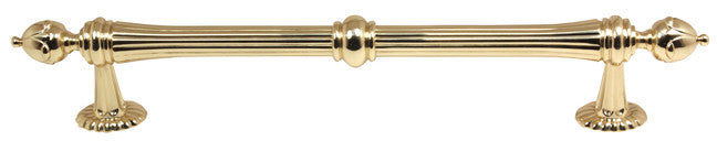 Alno D6929-12-PB: 12" cc Ornate Traditional Appliance Pull - Polished Brass