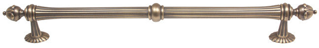 Alno D6929-18-AEM: 18" cc Ornate Traditional Appliance Pull - Antique English Matte