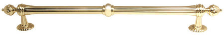 Alno D6929-18-PB/NL: 18" cc Ornate Traditional Appliance Pull - Unlacquered Brass