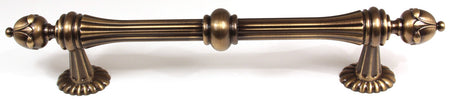 Alno D6929-8-AE: 8" cc Ornate Traditional Appliance Pull - Antique English