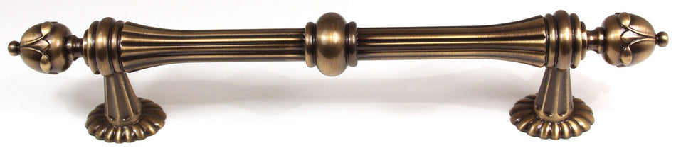 Alno D6929-8-AE: 8" cc Ornate Traditional Appliance Pull - Antique English