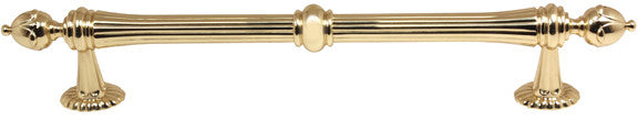 Alno D6929-8-PB: 8" cc Ornate Traditional Appliance Pull - Polished Brass