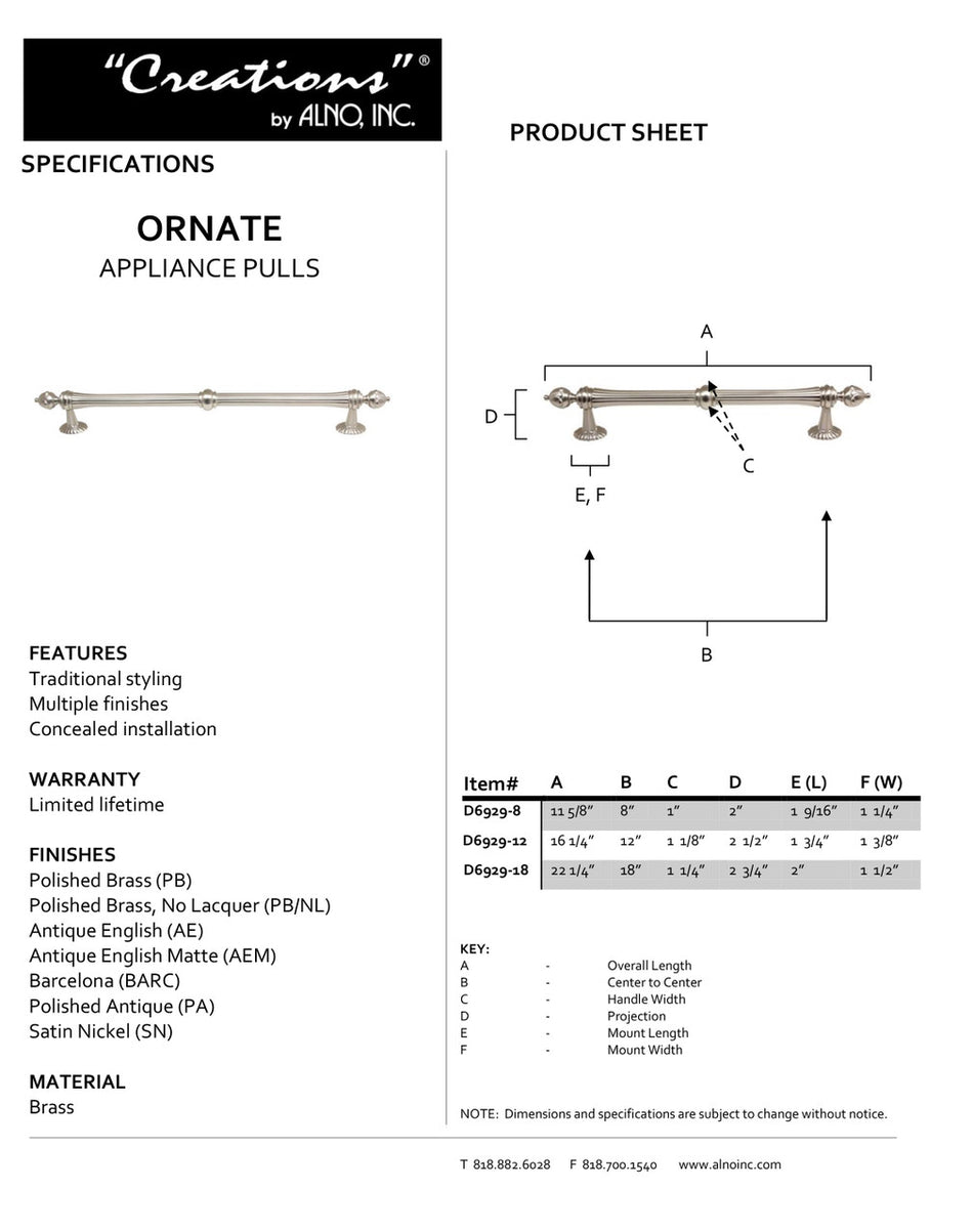 Specificaton Sheet