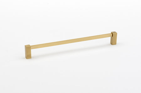 Alno D718-12-SB: 12" cc Contemporary II Appliance Pull - Satin Brass