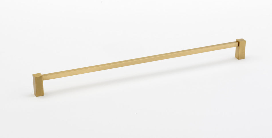 Alno D718-18-SB: 18" cc Contemporary II Appliance Pull - Satin Brass
