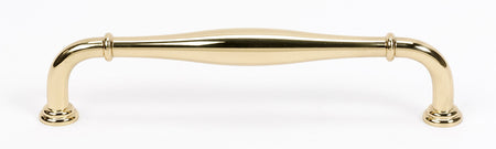 Alno D726-10-PB: 10" cc Charlie's Collection Appliance Pull - Polished Brass