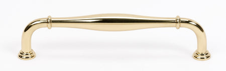 Alno D726-8-PB/NL: 8" cc Charlie's Collection Appliance Pull - Unlacquered Brass