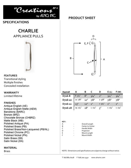 Specificaton Sheet