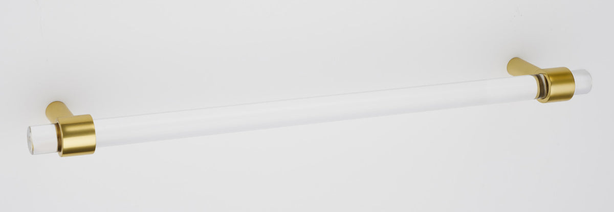 Alno D860-12-PB: 12" cc Acrylic Contemporary Appliance Pull - Polished Brass
