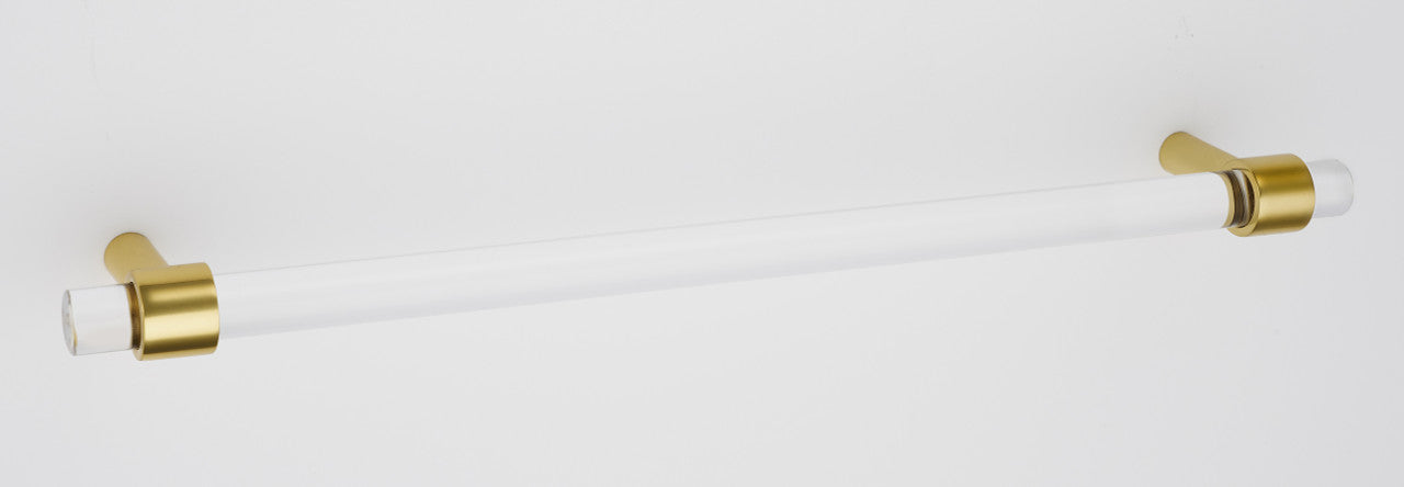 Alno D860-18-PB/NL: 18" cc Acrylic Contemporary Appliance Pull - Unlacquered Brass