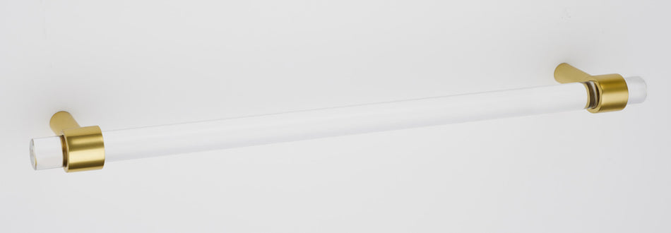 Alno D860-18-PB: 18" cc Acrylic Contemporary Appliance Pull - Polished Brass