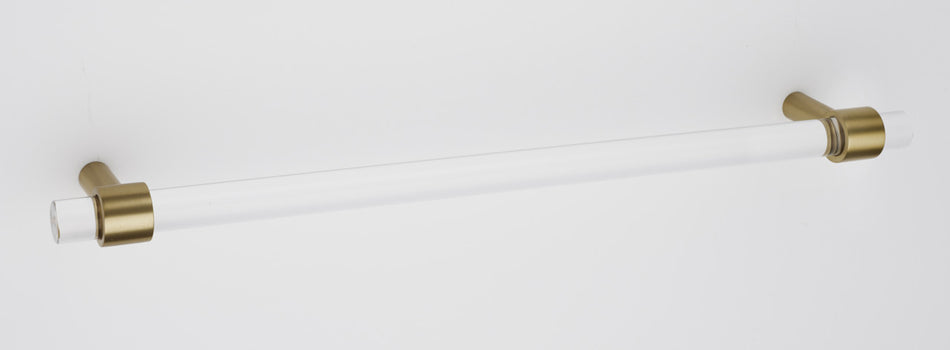 Alno D860-18-SB: 18" cc Acrylic Contemporary Appliance Pull - Satin Brass