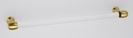 Alno D870-12-PB: 12" cc Acrylic Royale Appliance Pull - Polished Brass