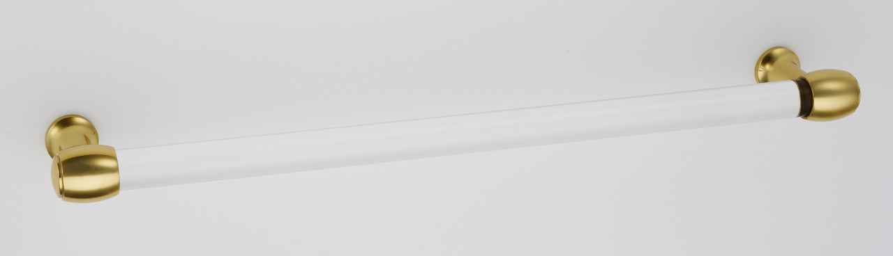 Alno D870-12-PB/NL: 12" cc Acrylic Royale Appliance Pull - Unlacquered Brass