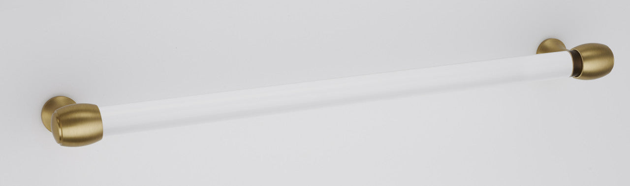 Alno D870-18-SB: 18" cc Acrylic Royale Appliance Pull - Satin Brass