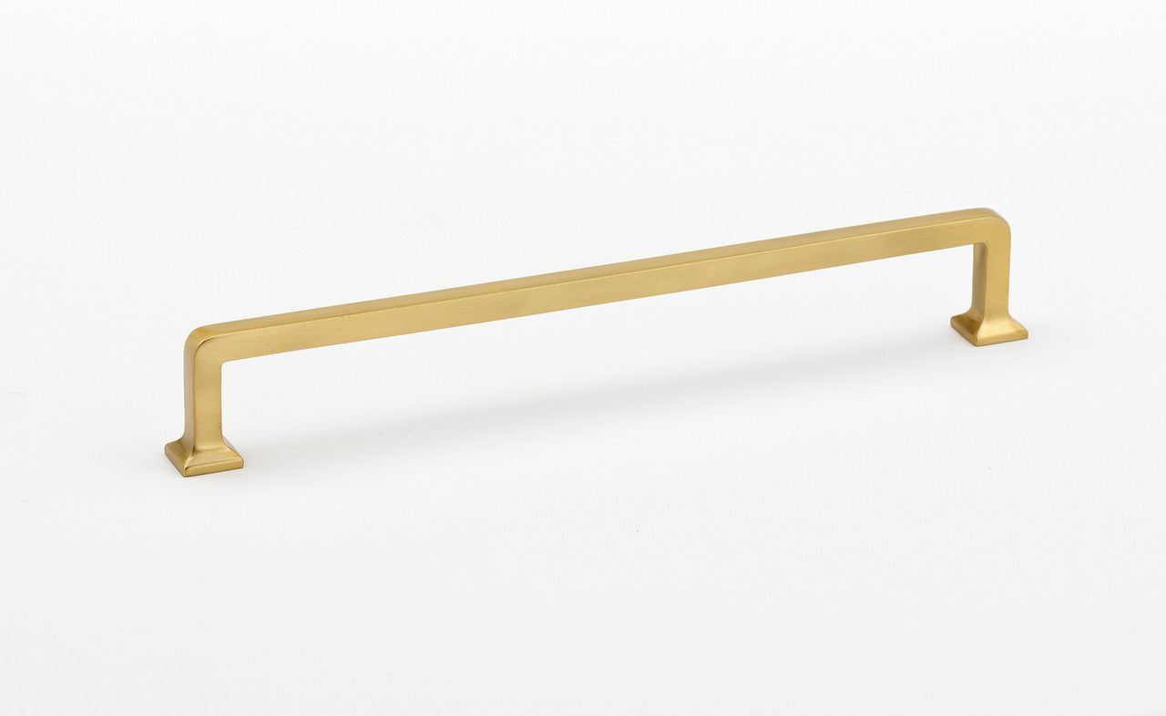 Alno D950-12-SB: 12" cc Millennium Appliance Pull - Satin Brass