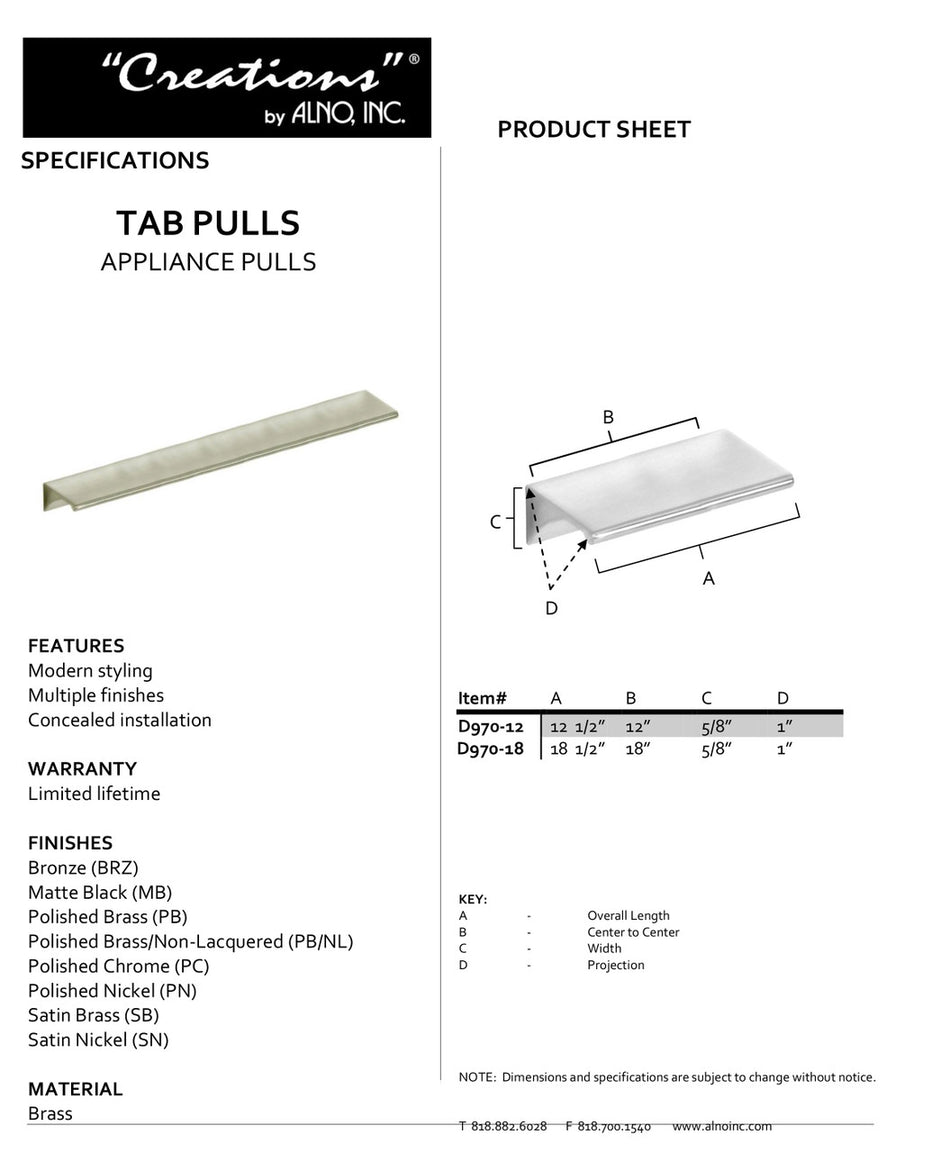 Specificaton Sheet